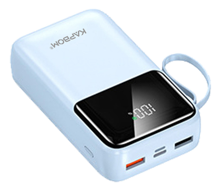 Kapbom22.5w Banco De Potência Portátil 20000mah Azul