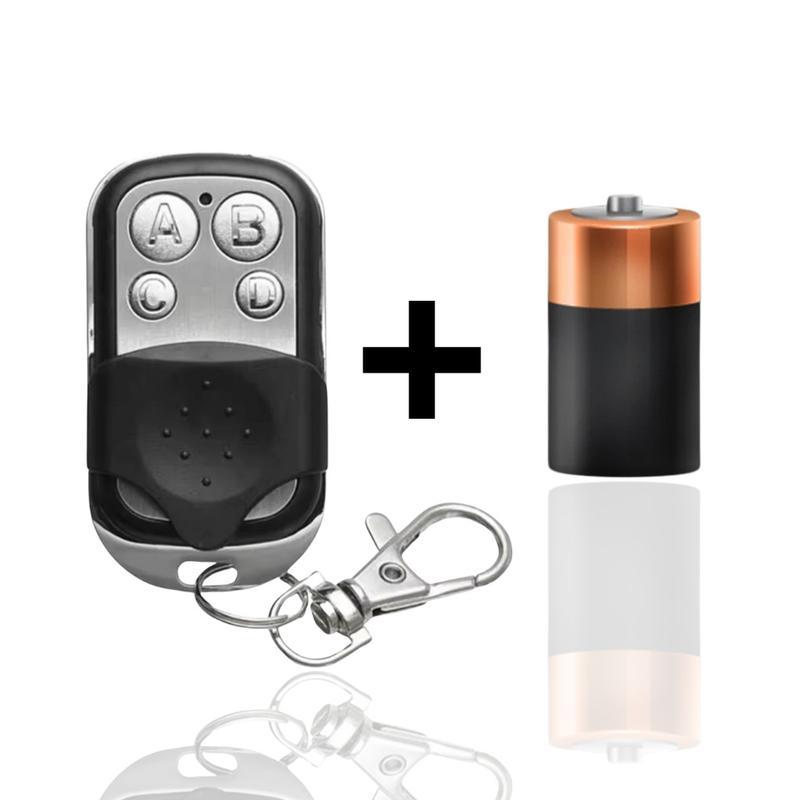 Controles Remotos 433MHz para Portão Eletrônico - 4 Botões, Compatível com Portões Automáticos Residenciais e Garagens(KA-1168-Preto)