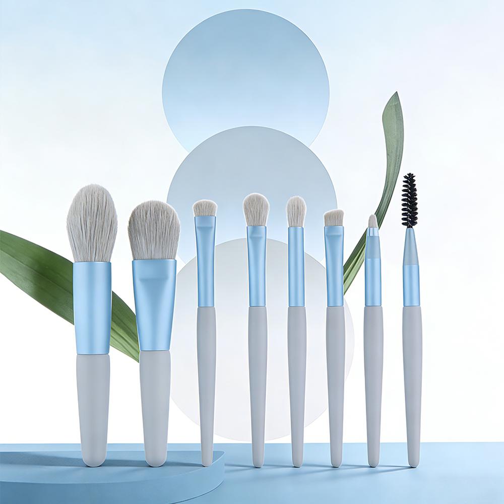 Kit 13 Pçs Pincéis De Maquiagem Contorno Kabuki Profissional(Azul aprimorado (com escova para cílios))