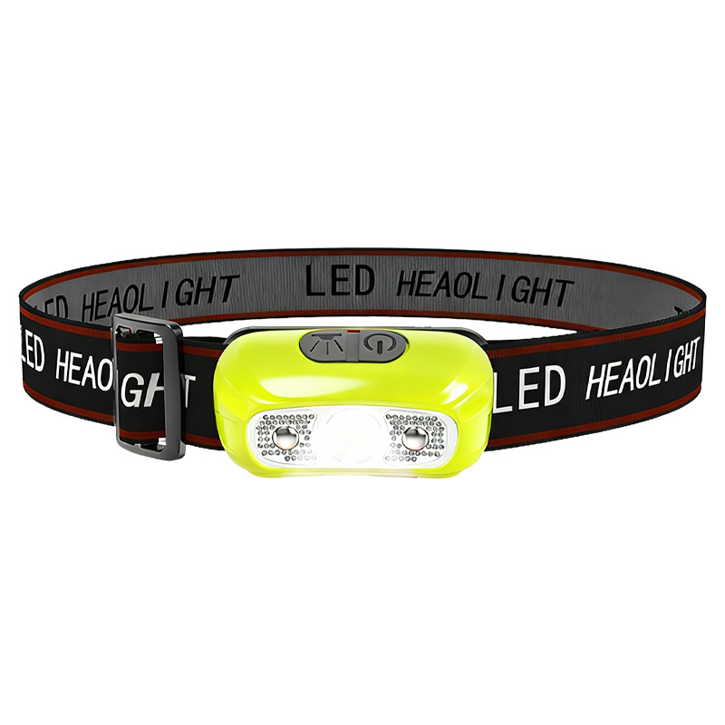 Lanterna Frontal LED Potente com Sensor de Movimento - Lanterna Recarregável USB, Luz de Campismo Portátil, Bateria, Operação de 3 Modos (Lanterna, Lanterna Frontal, Luz de Busca)(laranja)