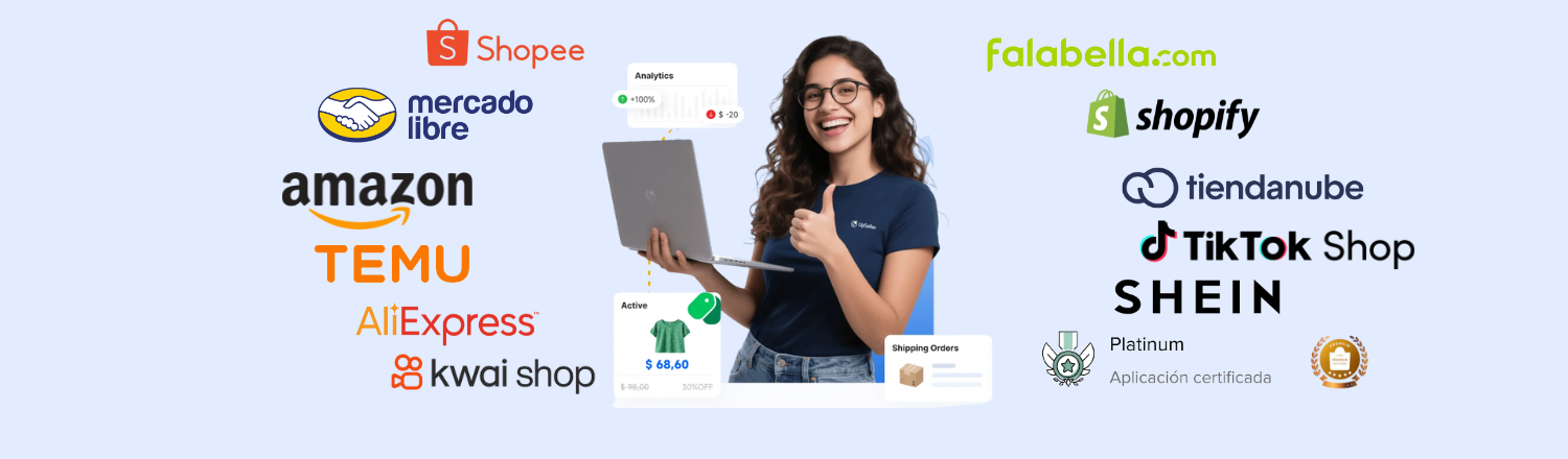 UpSeller ERP：一站式电商管理系统，多年电商背景和专业内容团队助力拉美卖家实现多平台运营、库存同步、订单自动化与税务合规。