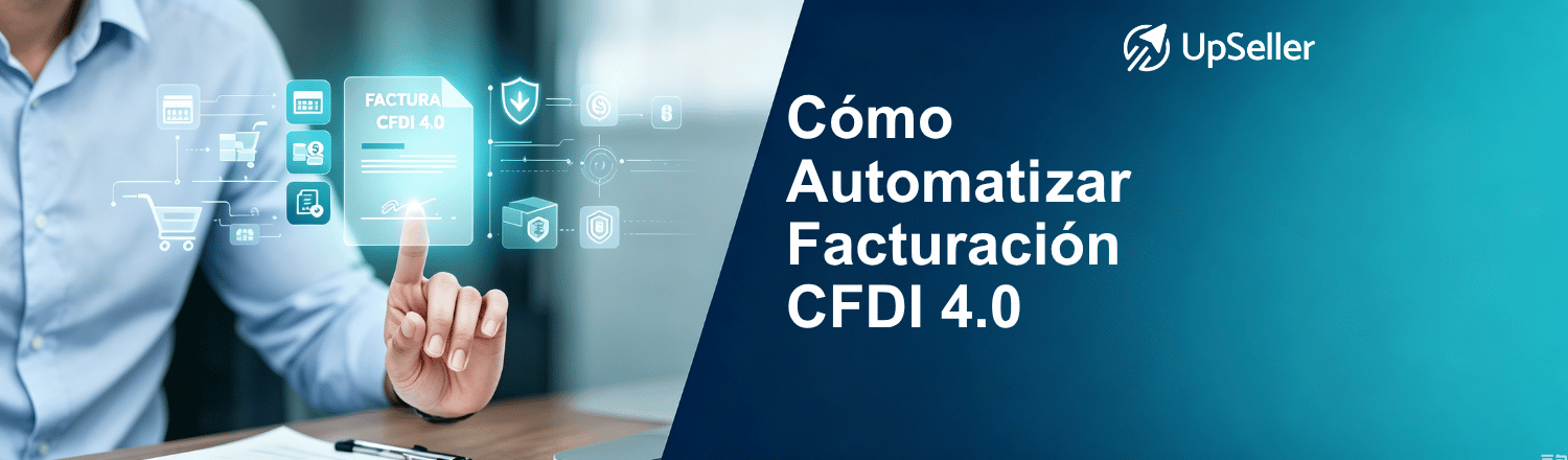 Aprende cómo automatizar la facturación CFDI 4.0 para ecommerce en México, reduce errores manuales y gestiona facturas desde tus pedidos con UpSeller.