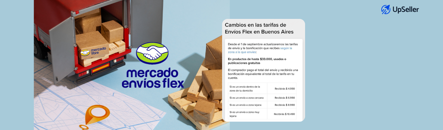 Conoce los cambios en las tarifas de Envíos Flex en Buenos Aires desde septiembre de 2026 y gestiona tus pedidos con UpSeller.