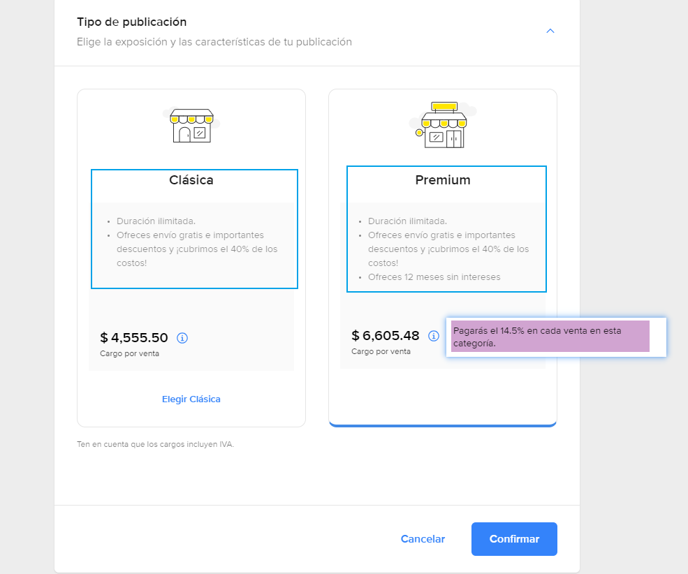 Publicaciones Clásica y Premium