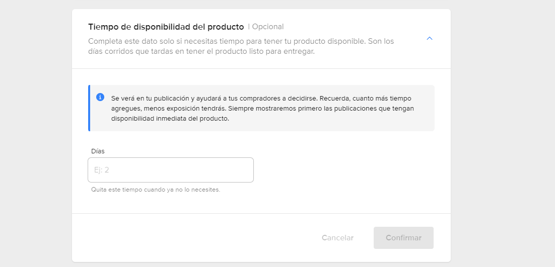 Tus compradores podrán ver cuánto va a tardar el producto en llegar antes de pedirlo.