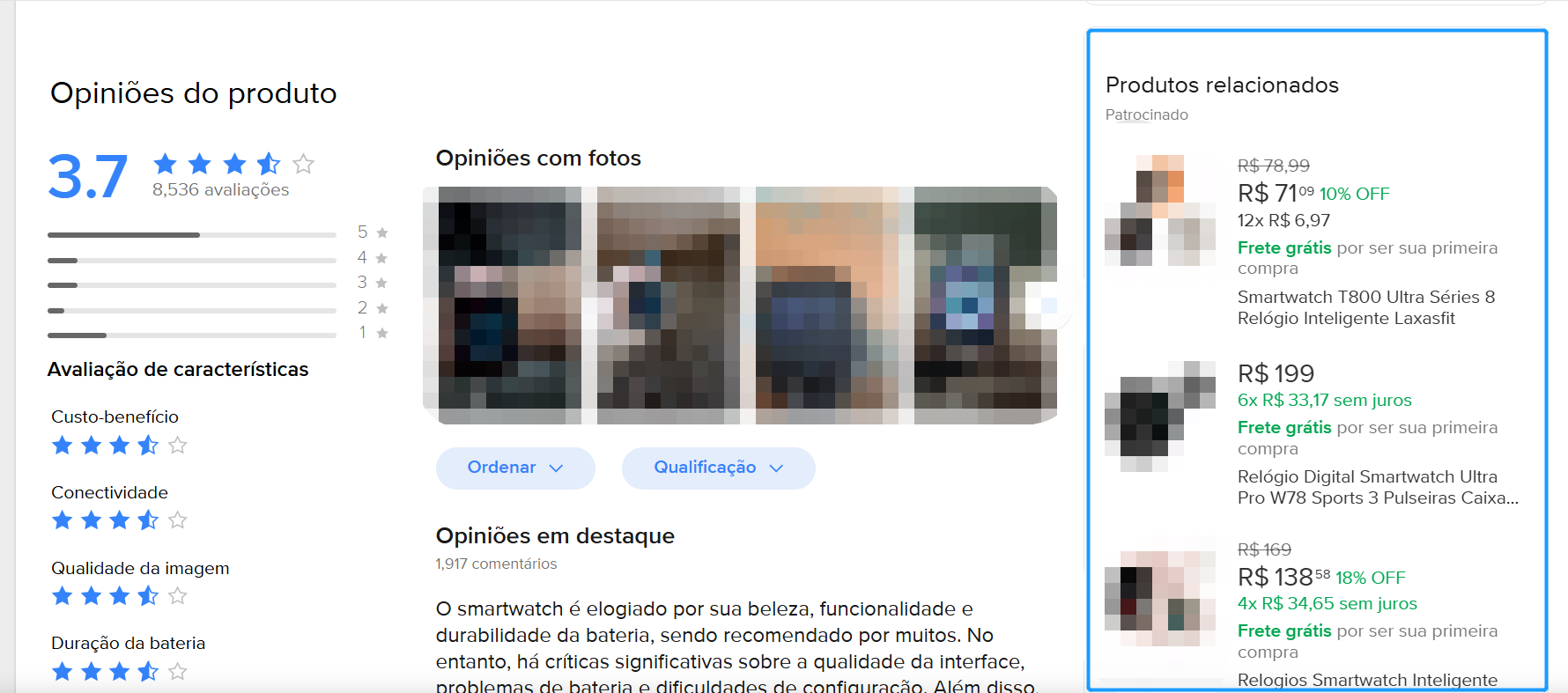 Anuncios de productos relacionados aparecen en las páginas de otros artículos, ayudando a captar a usuarios interesados en categorías o características similares.