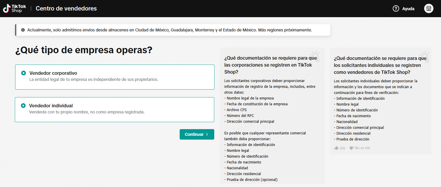 Requisitos para vender en TikTok Shop México