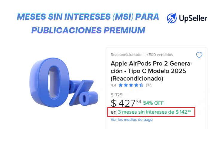 Meses sin intereses (MSI) para publicaciones premium