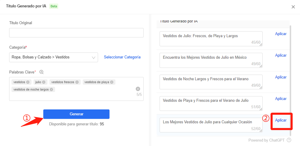 Título y Descripción Optimizados en Mercado Libre