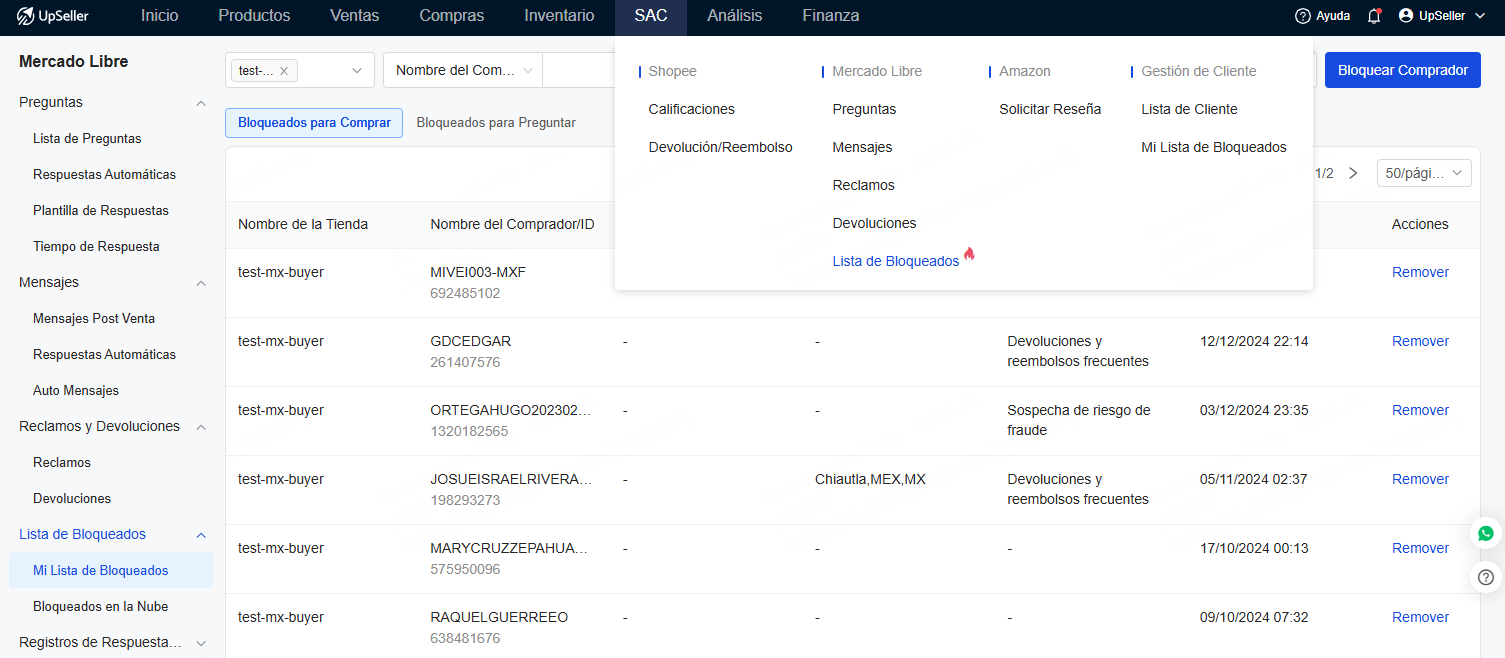 Servicio al Cliente con UpSeller ERP