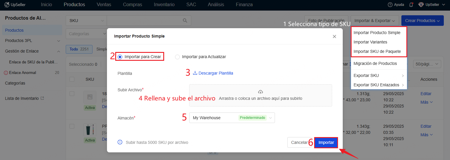 Importar para Crear