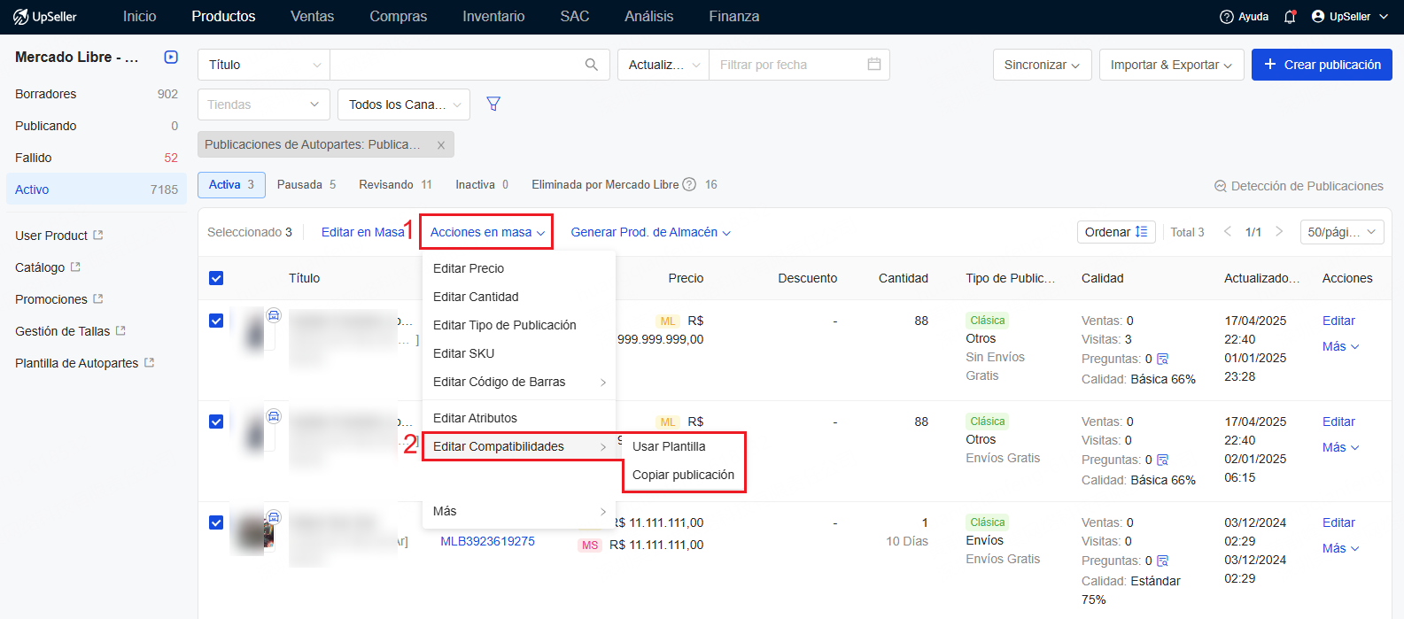Asociar compatibilidad a las publicaciones en Mercado Libre