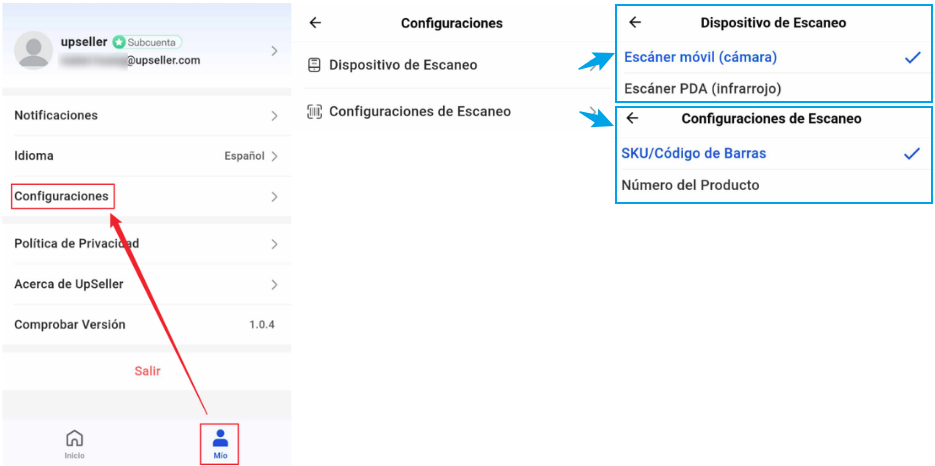 Guía de Configuración de UpSeller App