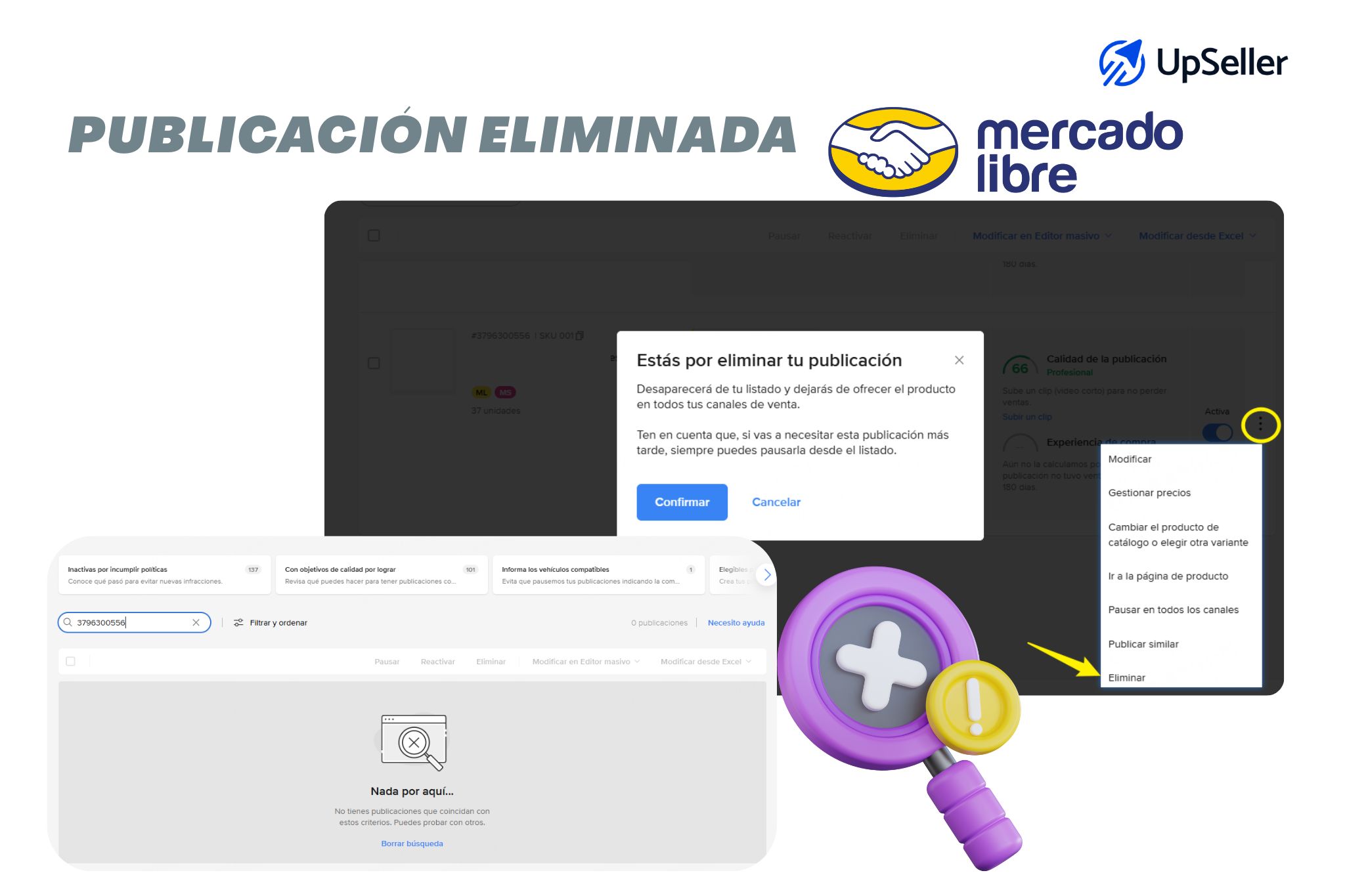 Estado Eliminado de Publicación en Mercado Libre