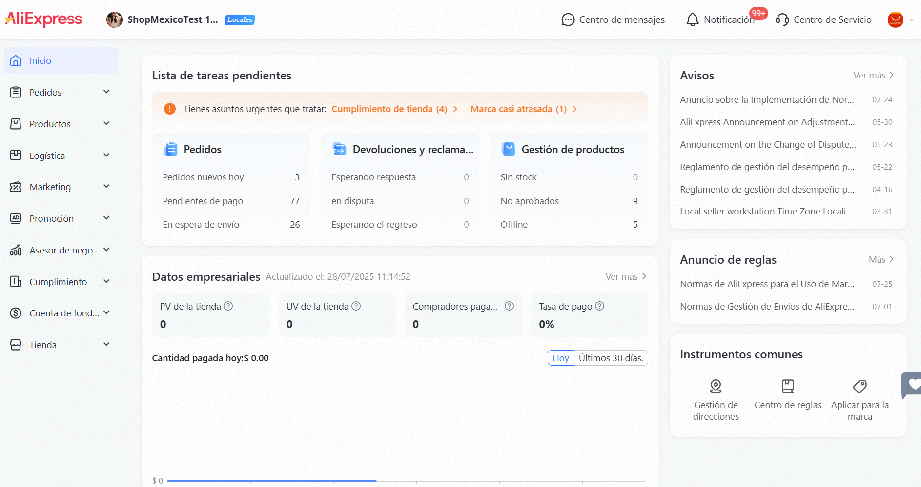 Operación Eficiente en AliExpress Seller Center