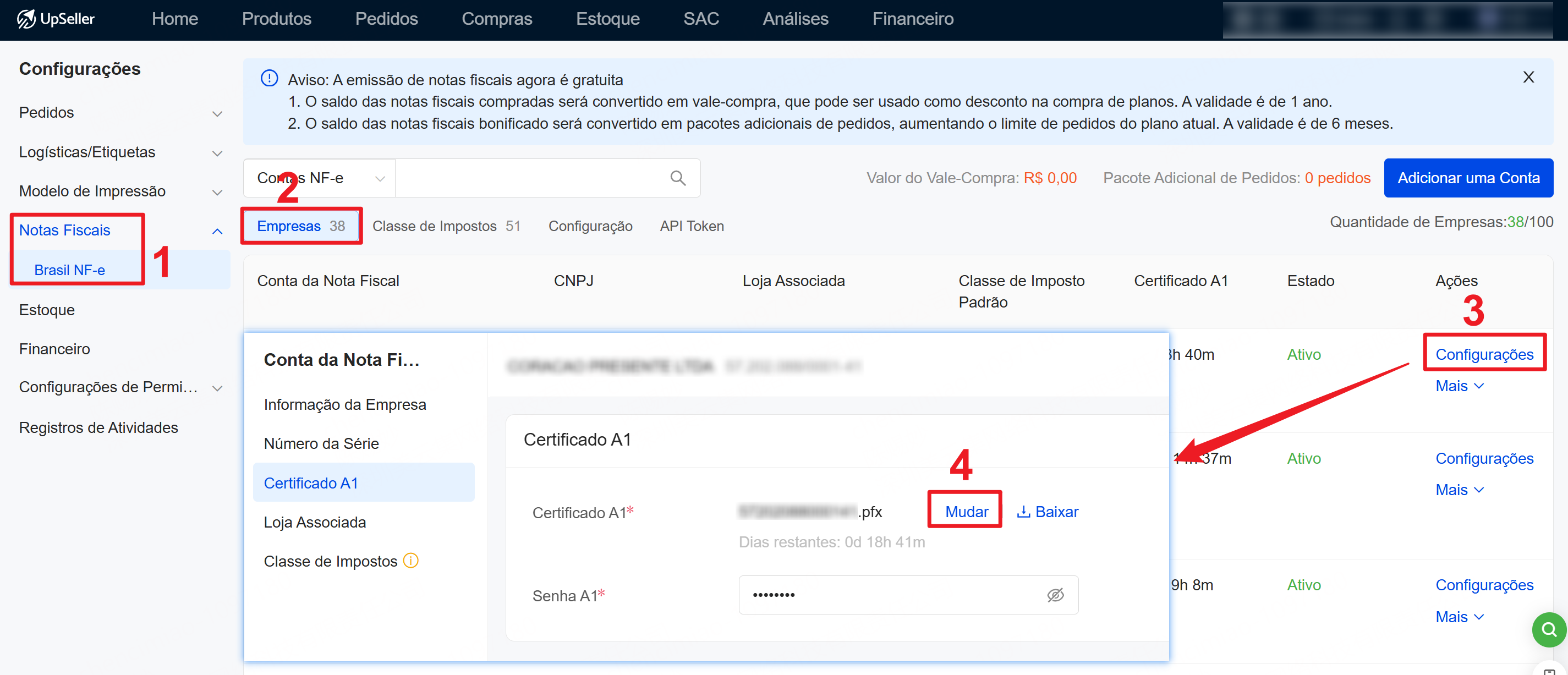 Rejeição 290: Certificado Assinatura invalido. Como resolver?