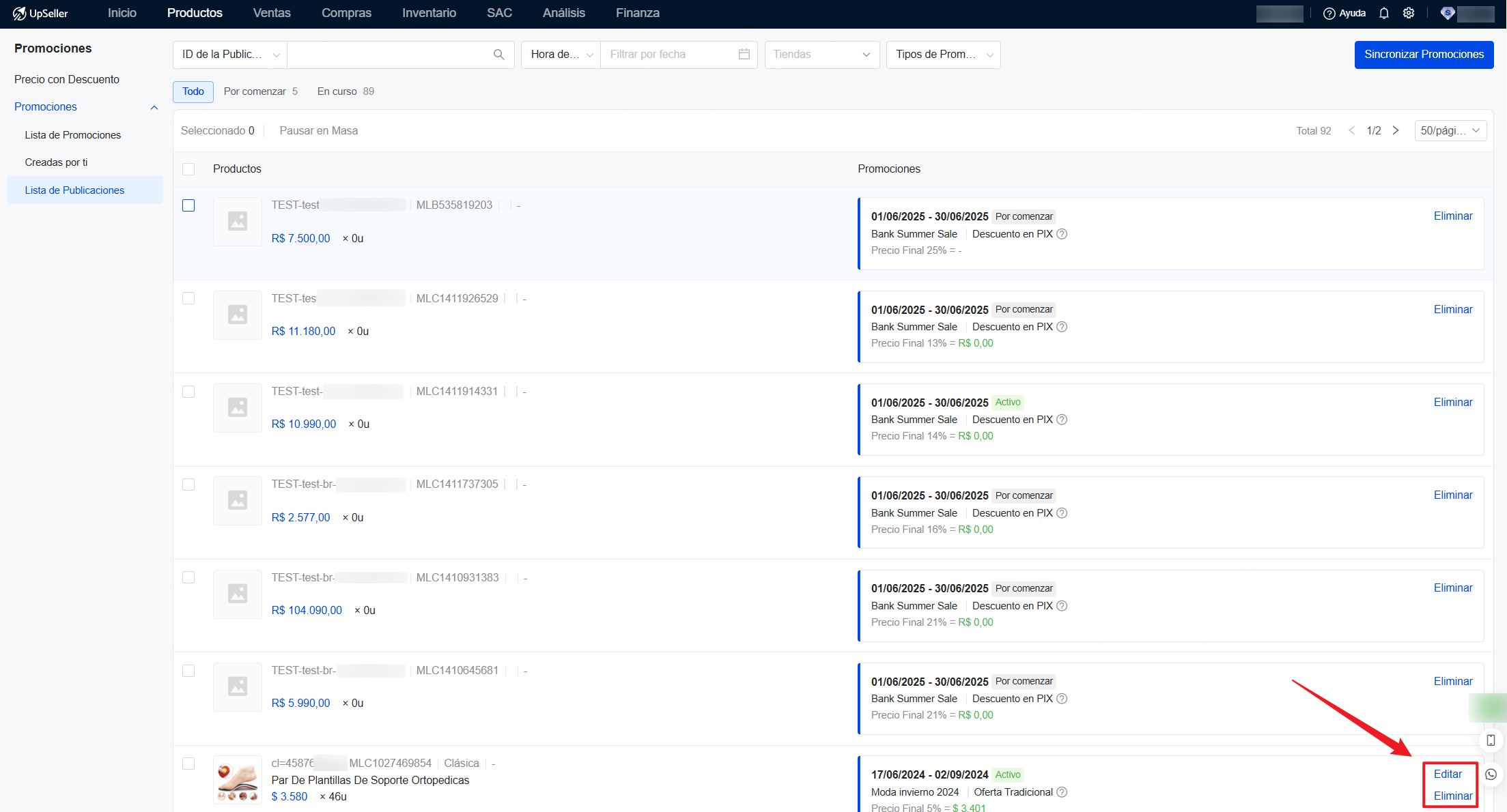 Cómo participar la central de promociones de Mercado Libre desde UpSeller ERP?