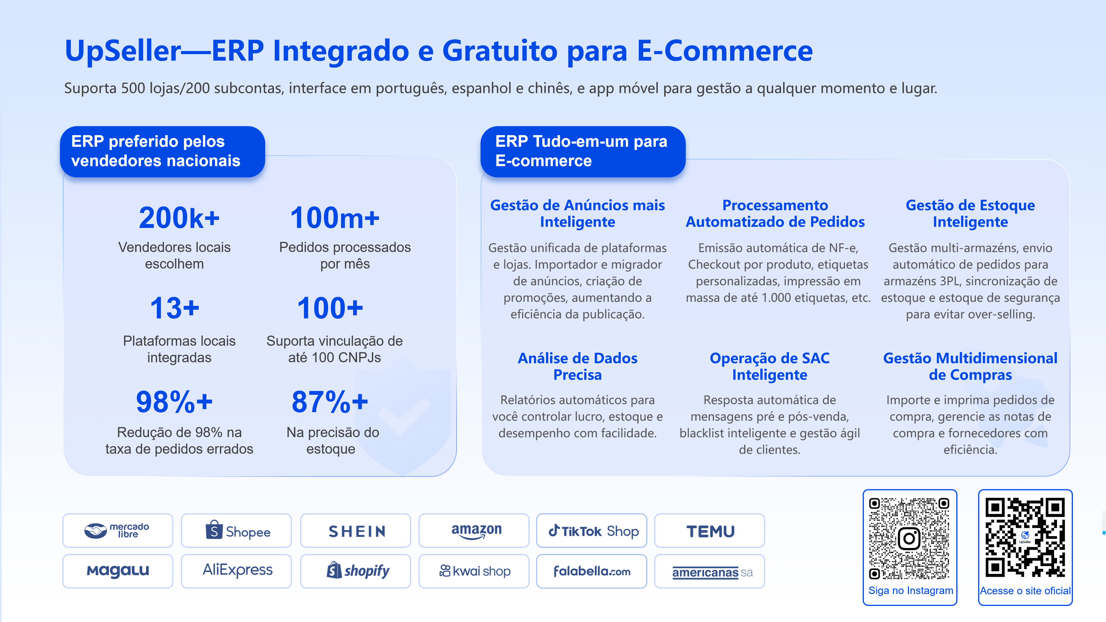 UpSeller — ERP Integrado e Gratuito para E-Commerce