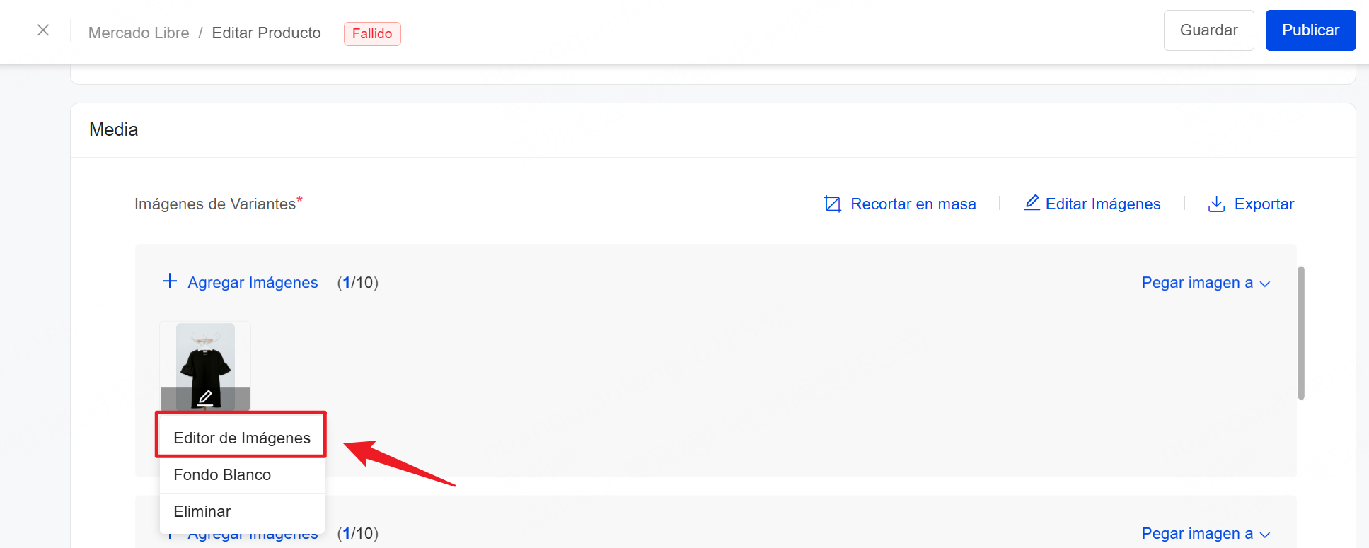 Edición individual de Editor de Imágenes con IA