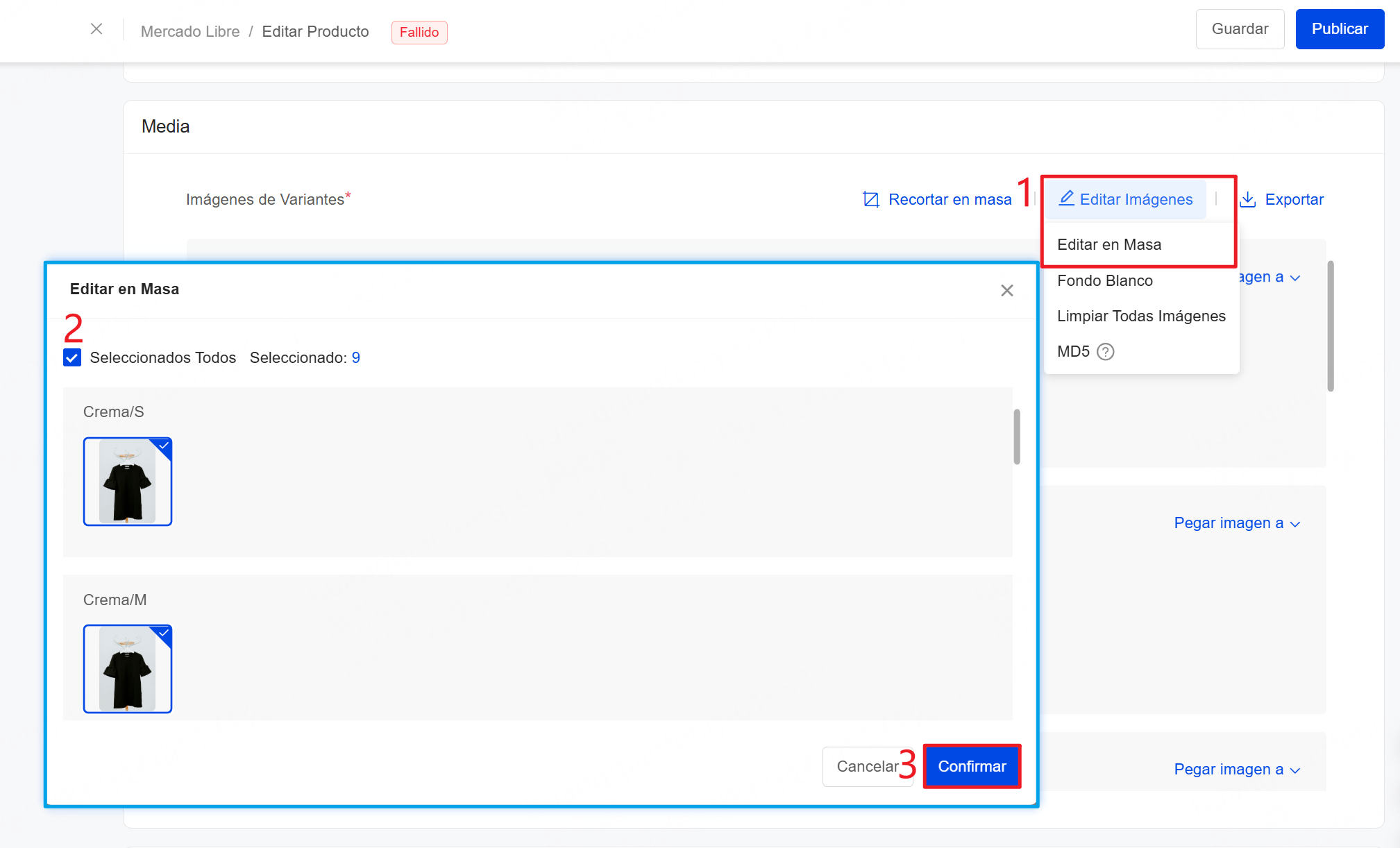 edicion masiva de Editor de Imágenes con IA