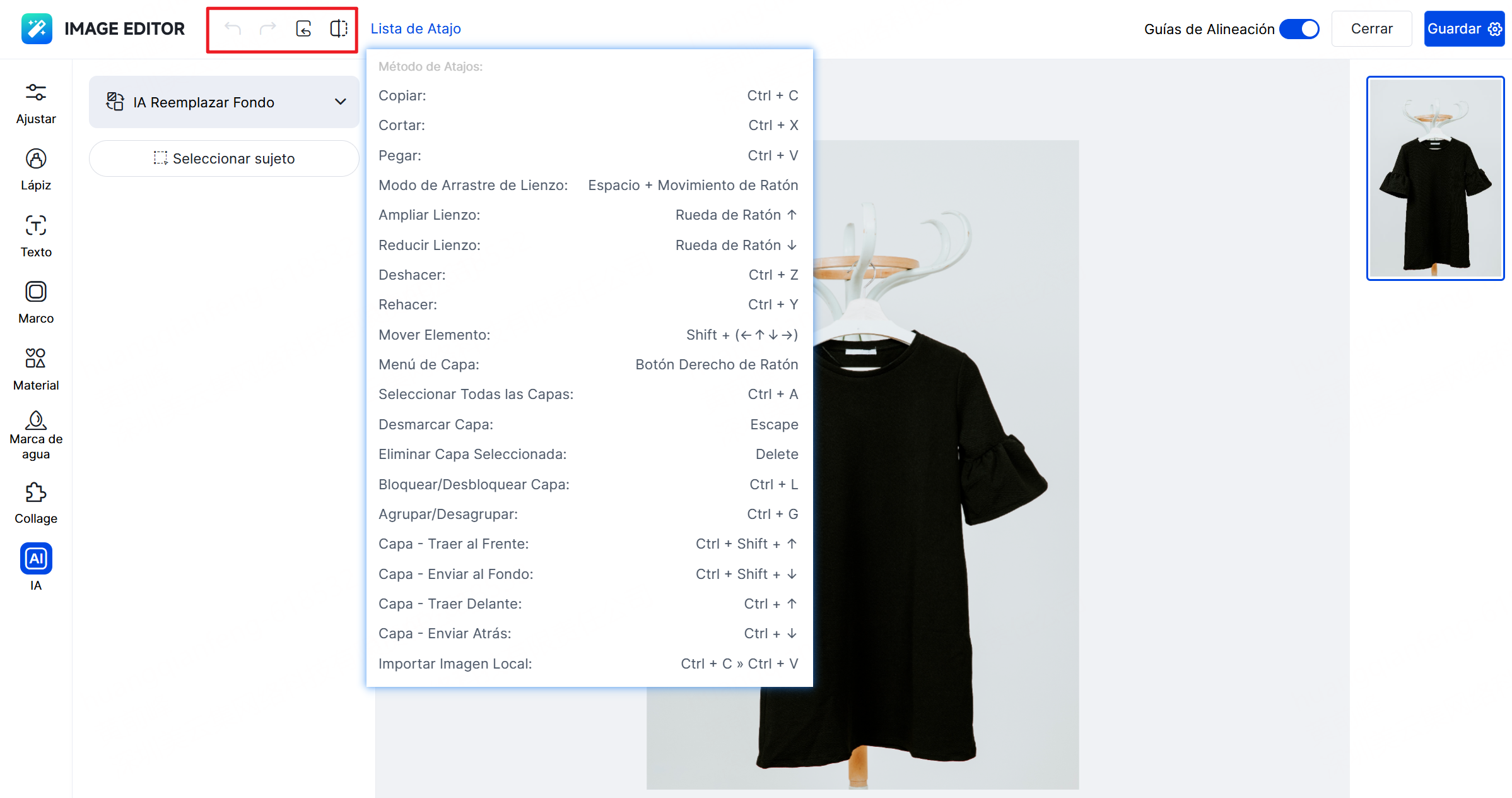 Otras acciones de Editor de Imágenes con IA