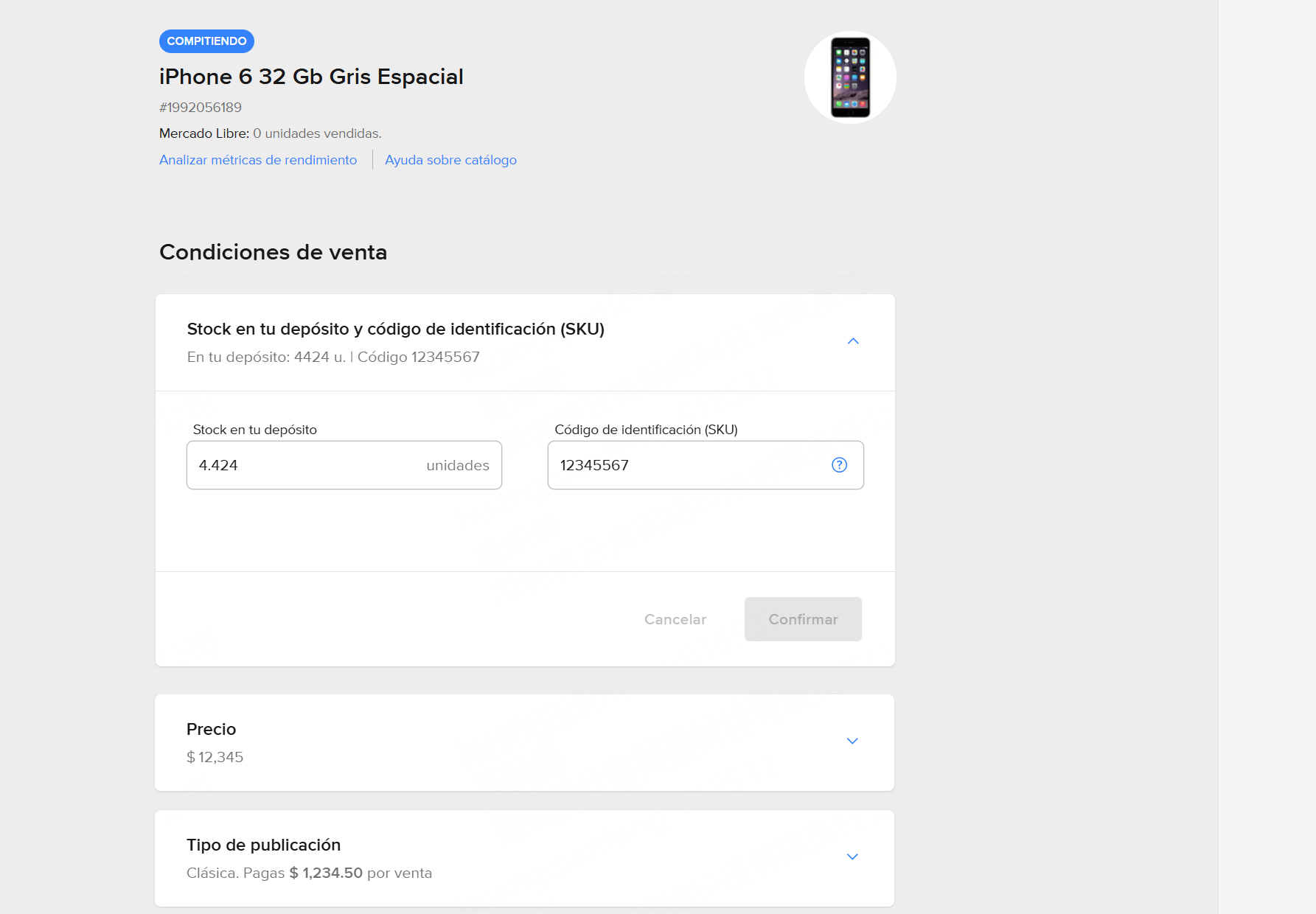 Qué puedo modificar en una publicación de catálogo