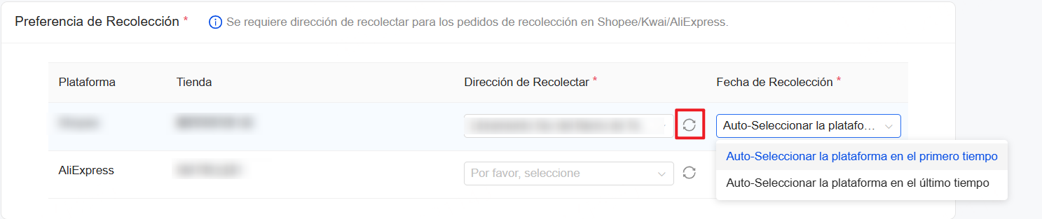 Paso 3: Preferencia de Recolección