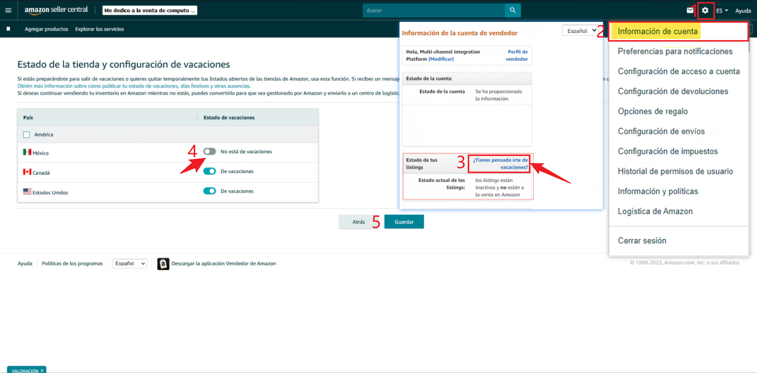亚马逊店铺如何开启假期模式