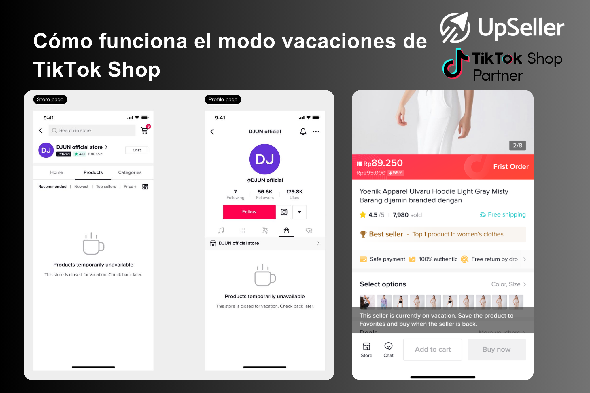 Cómo funciona el modo vacaciones de TikTok Shop