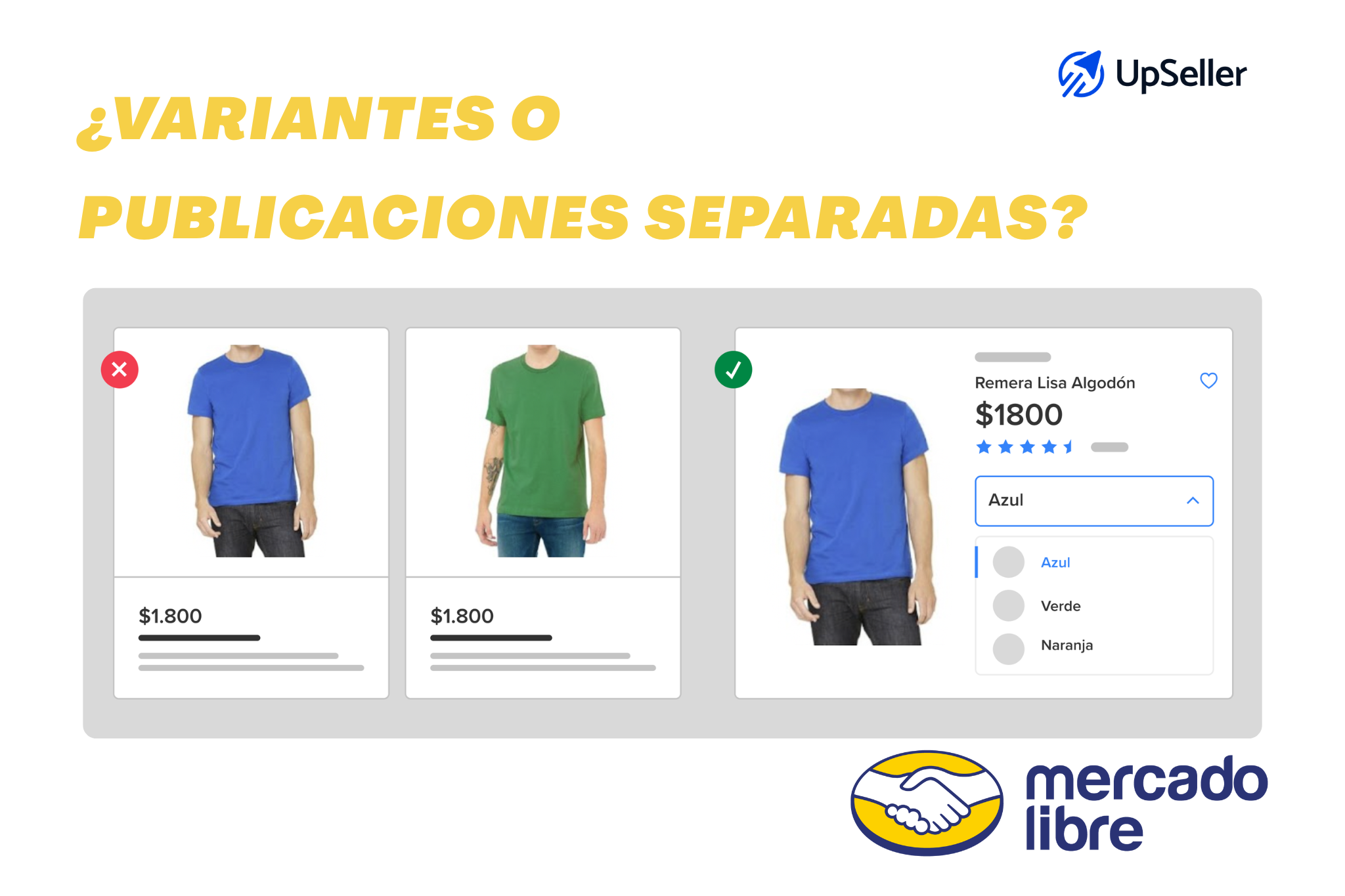 Variantes o publicaciones separadas en Mercado Libre
