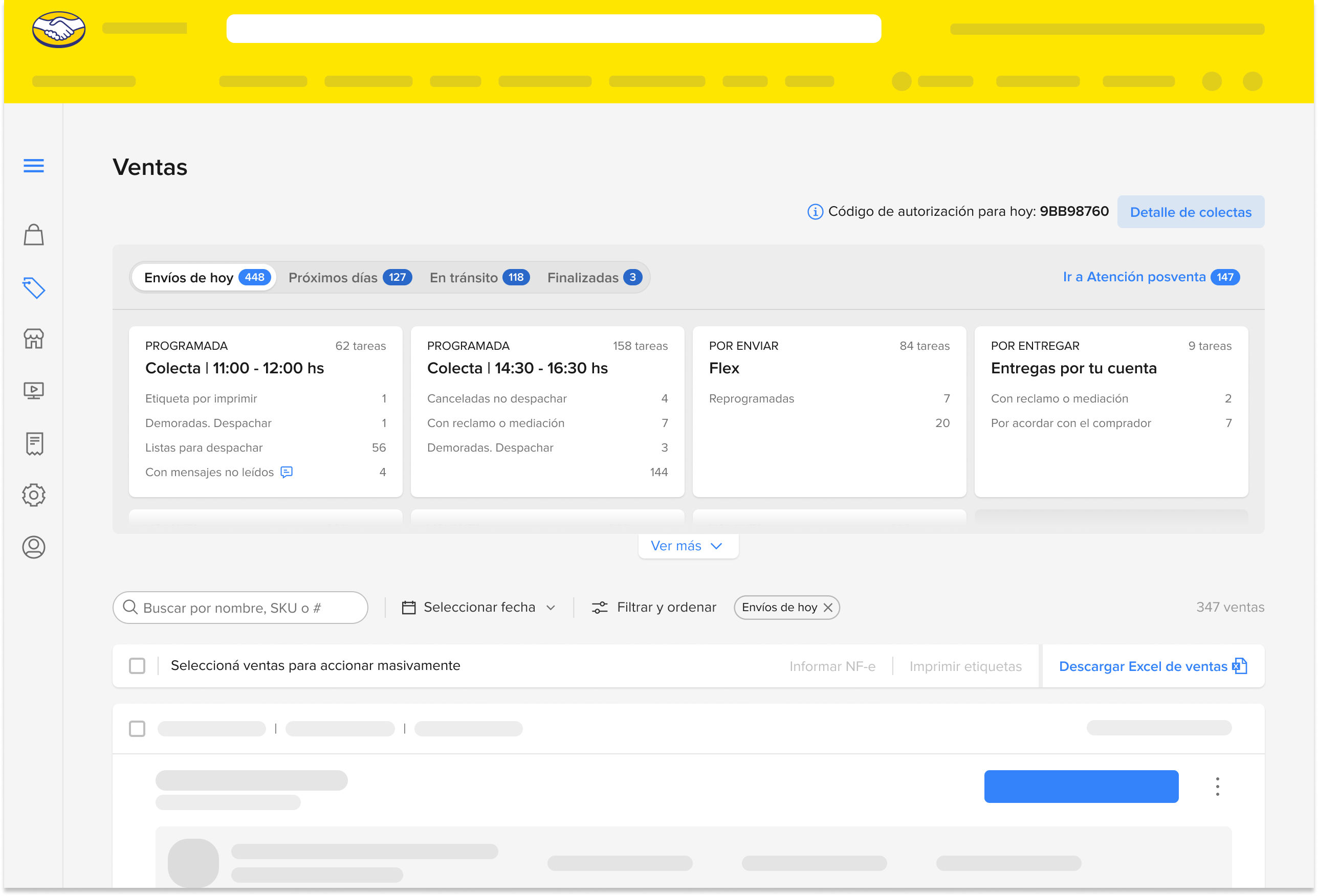 revisa el despacho del día de Mercado Libre