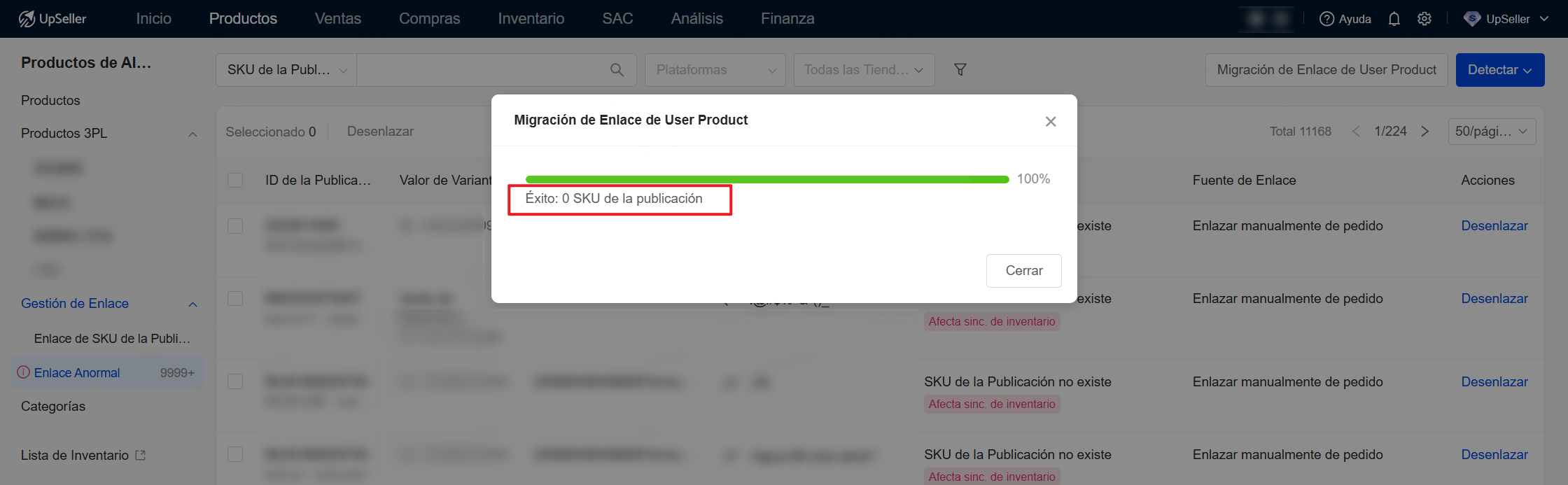Se mostrará la cantidad de migraciones realizadas con éxito
