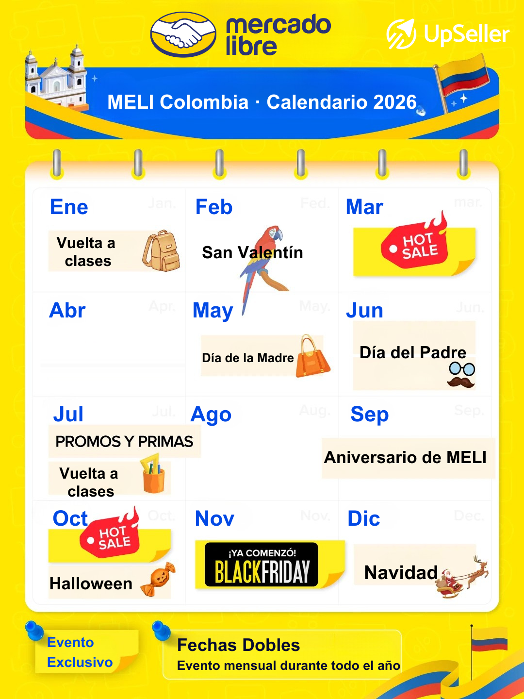 fechas claves en Mercado Libre Colombia 2026
