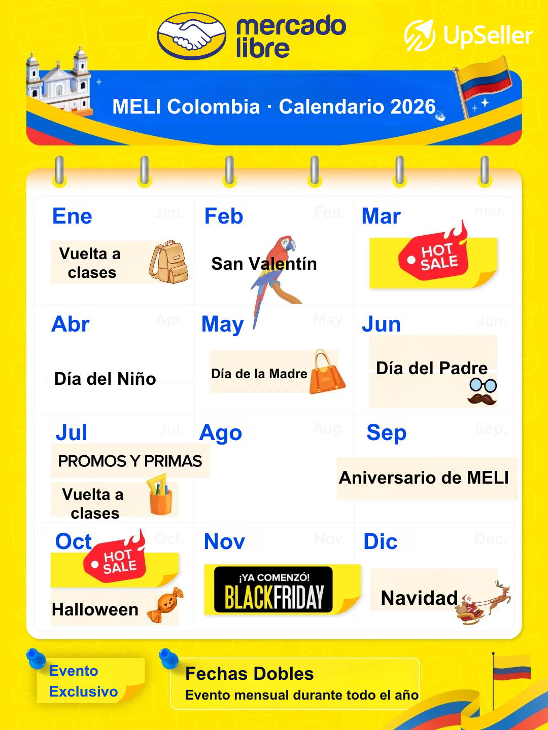 fechas claves en Mercado Libre Colombia 2026