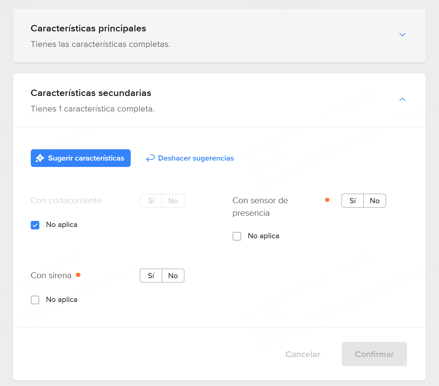 completar la ficha técnica en Mercado Libre