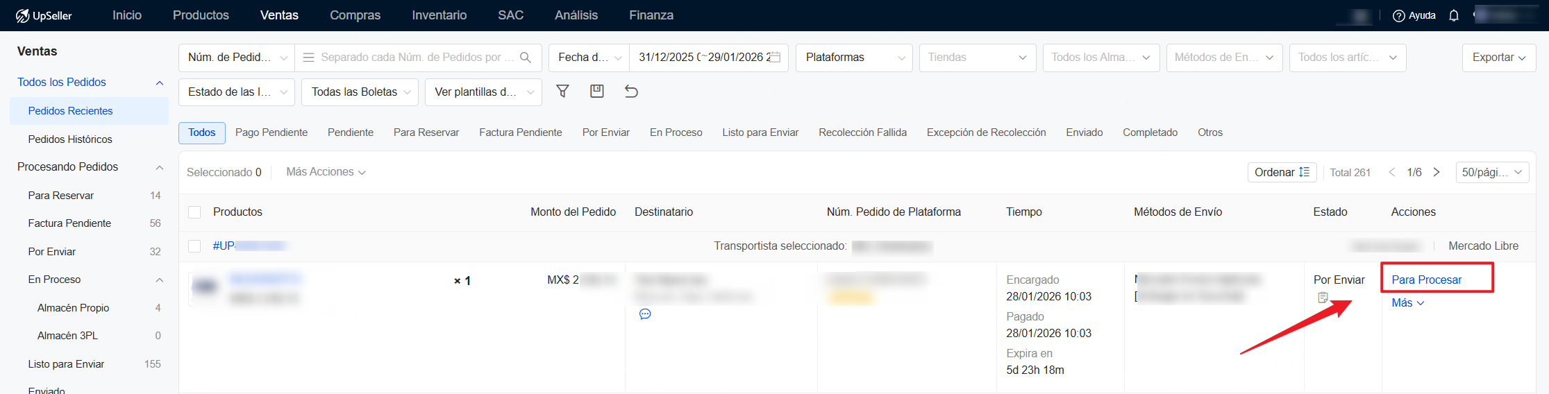 Haz clic en " Para Procesar" para ir a la página de procesamiento y realizar la operación