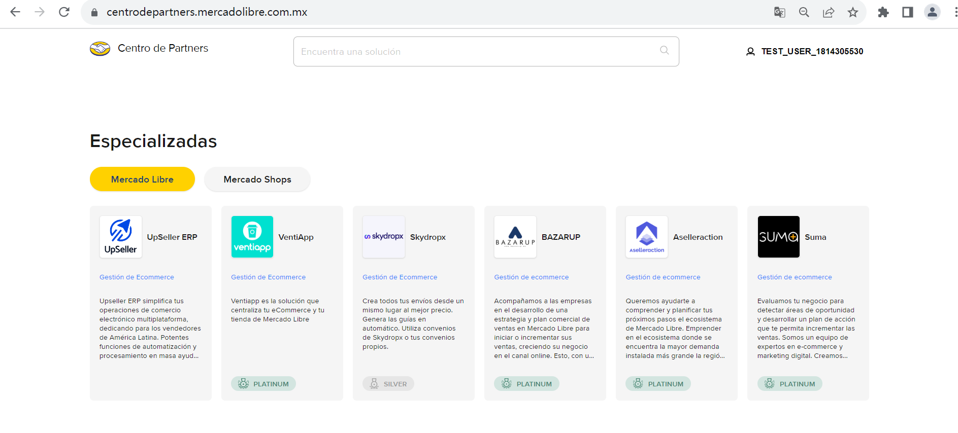 UpSeller es Aplicacion platinum de Mercado Libre