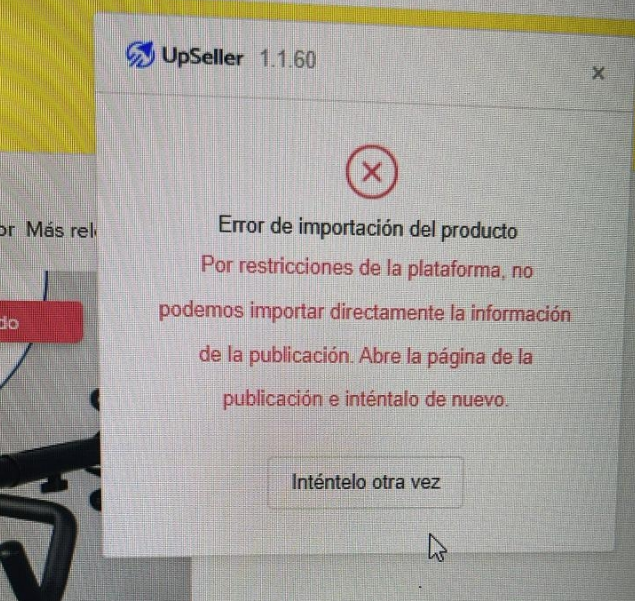 Error de importación del producto Por restricciones de la plataforma, no podemos importar directamente la información de la publicación. Abre la página de la publicación e inténtalo de nuevo.