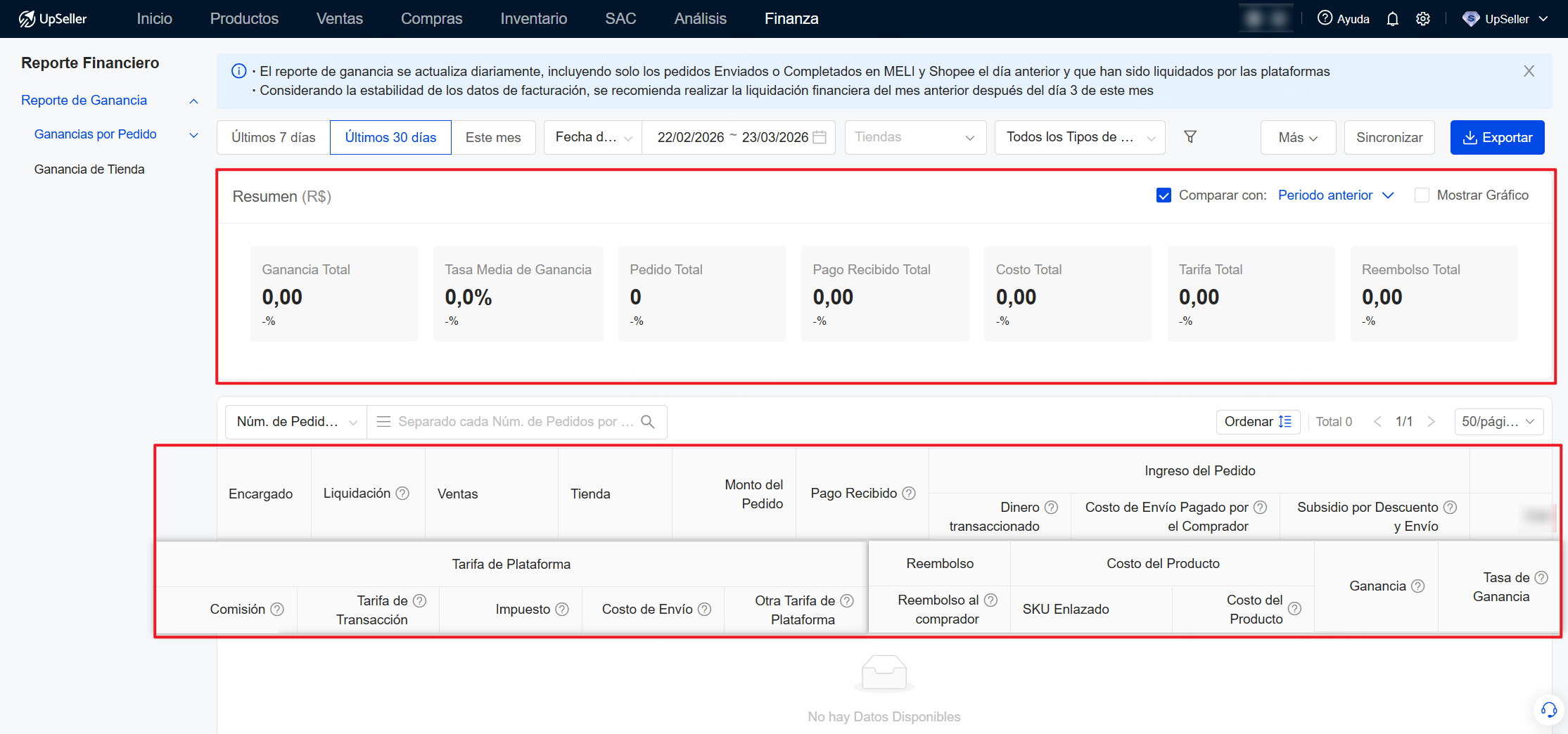 Introducción de Ganancia de Tienda