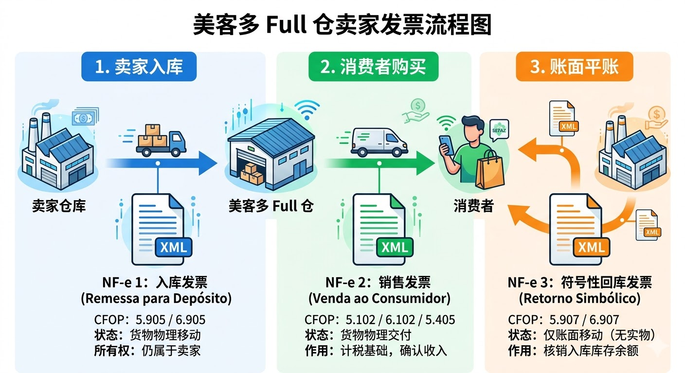 美客多full仓卖家发票流程