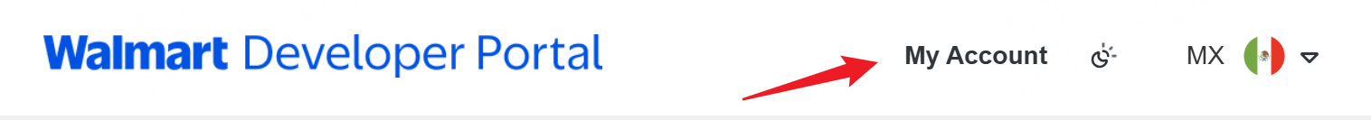 Inicia sesión en Walmart Developer Portal