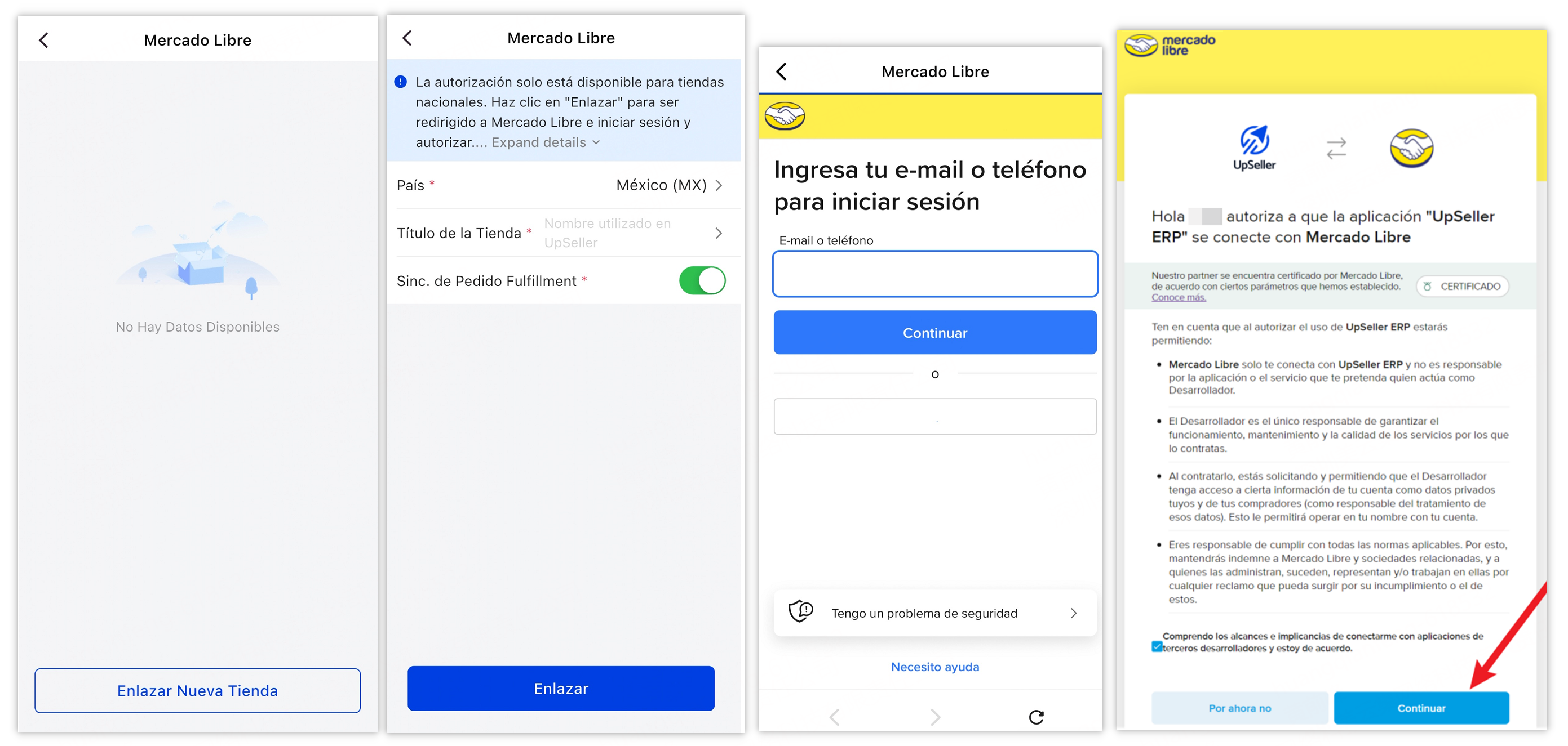 conectar cuenta de Mercado Libre a UpSeller