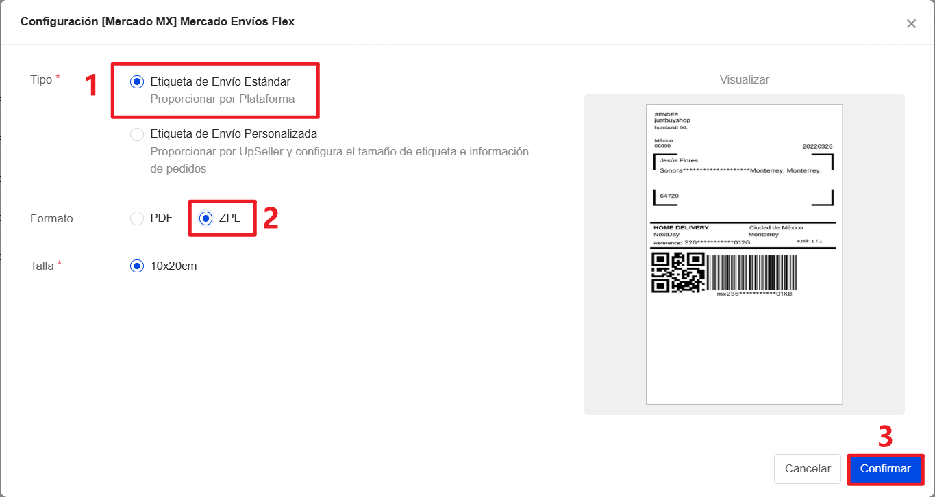 Cómo imprimir zpl en UpSeller?