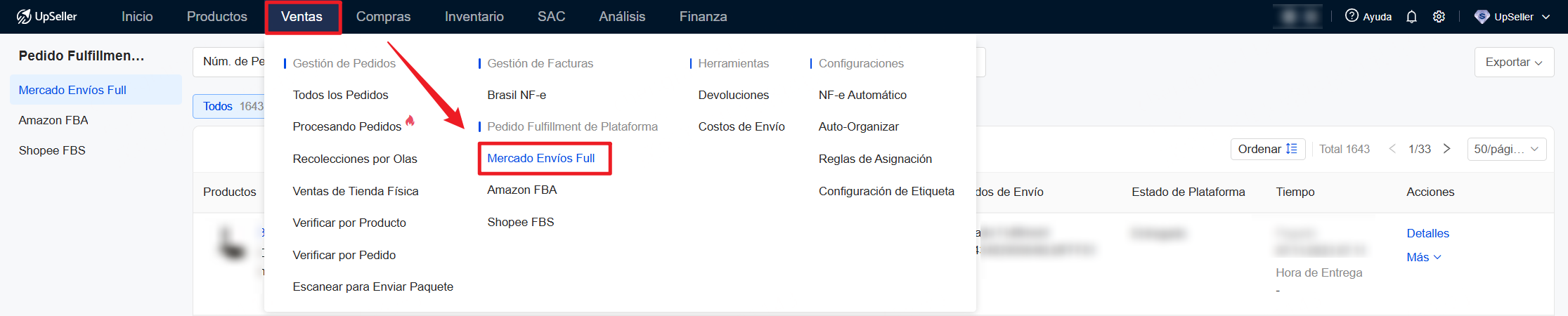 Entrada de Mercado Envíos Full