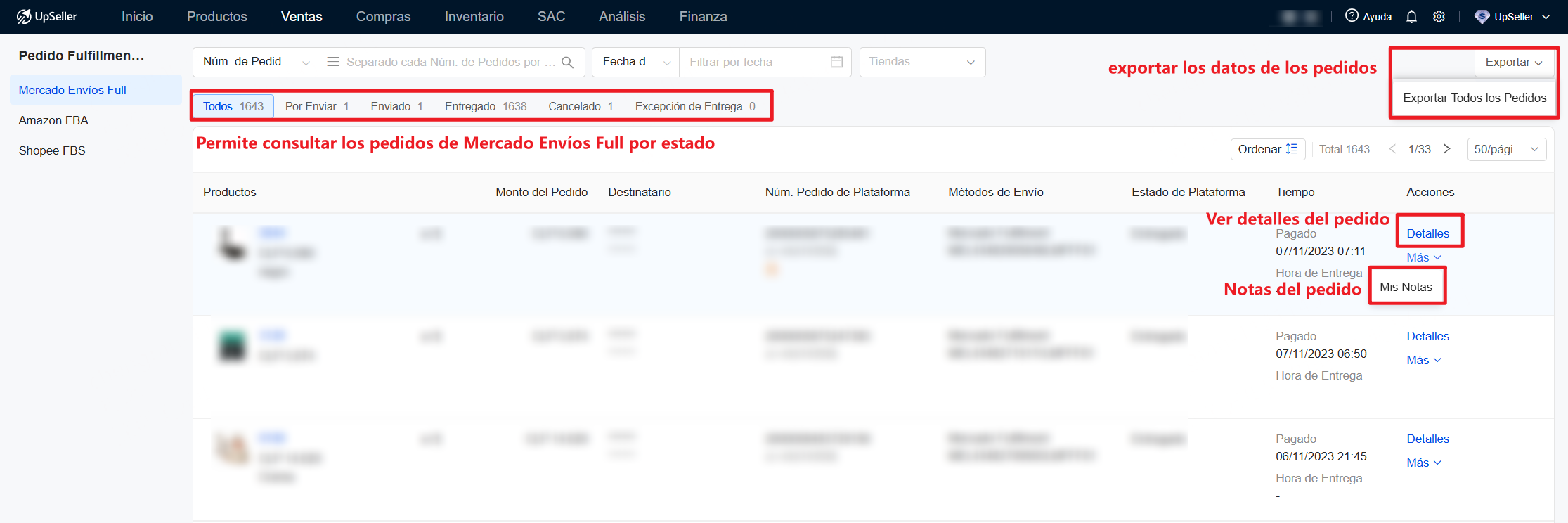 Introducción de página de Mercado Envíos Full
