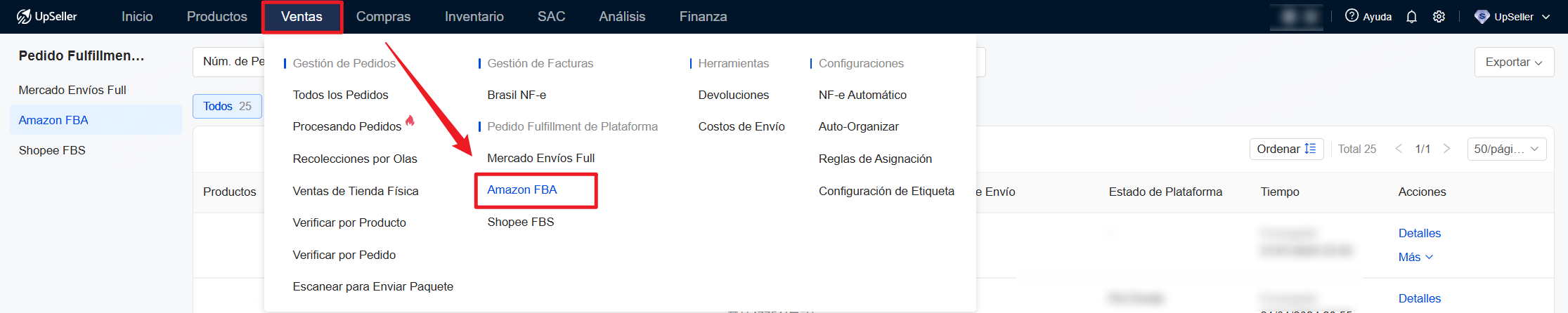 Entrada de Amazon FBA