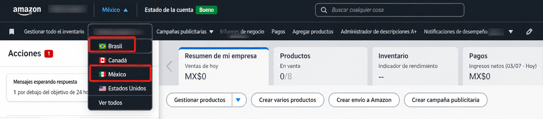  autorizar diferentes sitios bajo la misma cuenta de Amazon a UpSeller