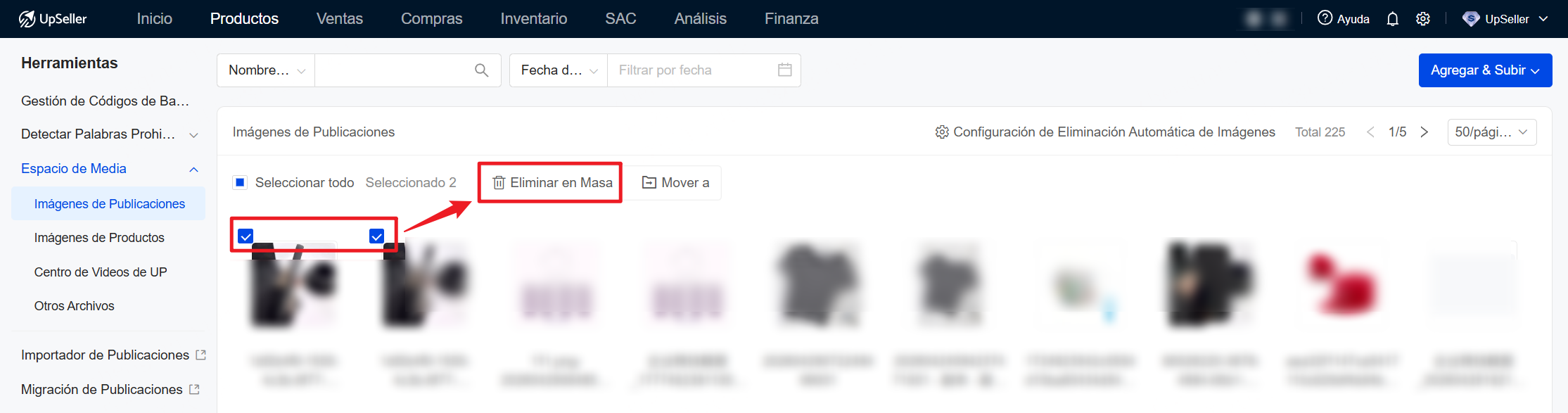 Eliminar en Masa: Selecciona múltiples archivos y elimínalos a la vez