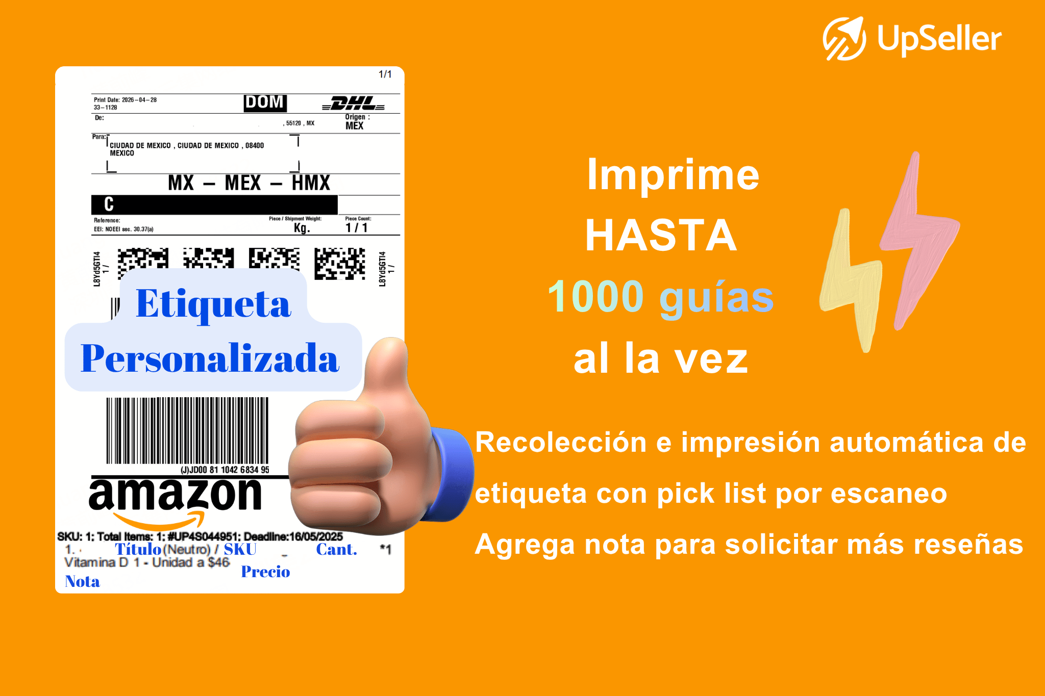Etiquetas personalizadas para Amazon