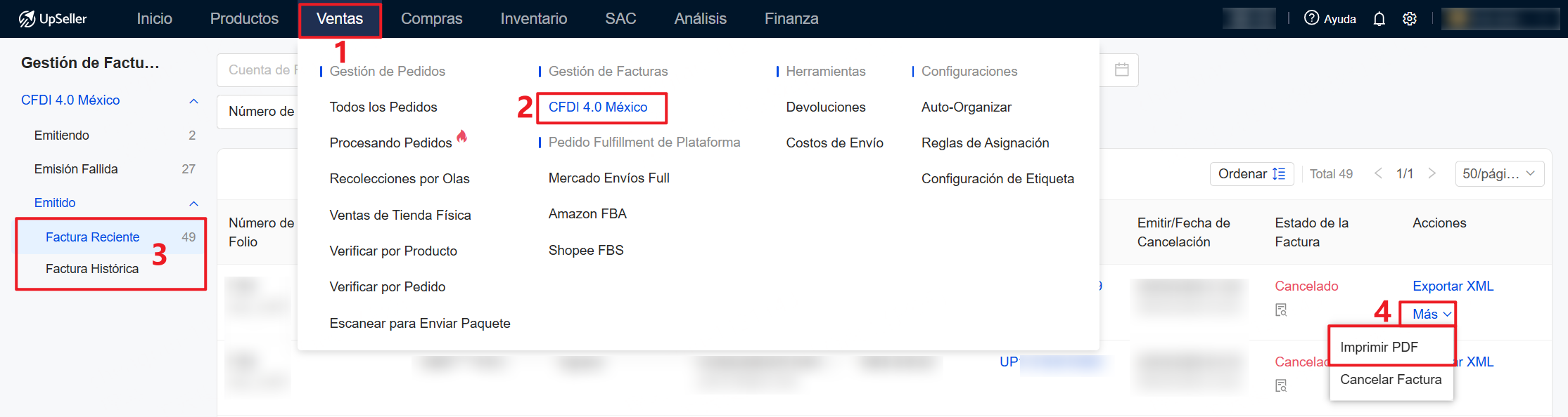 Cómo imprimir facturas para México?